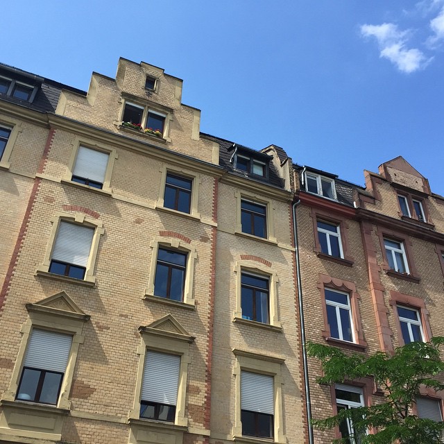 Two brownstone houses