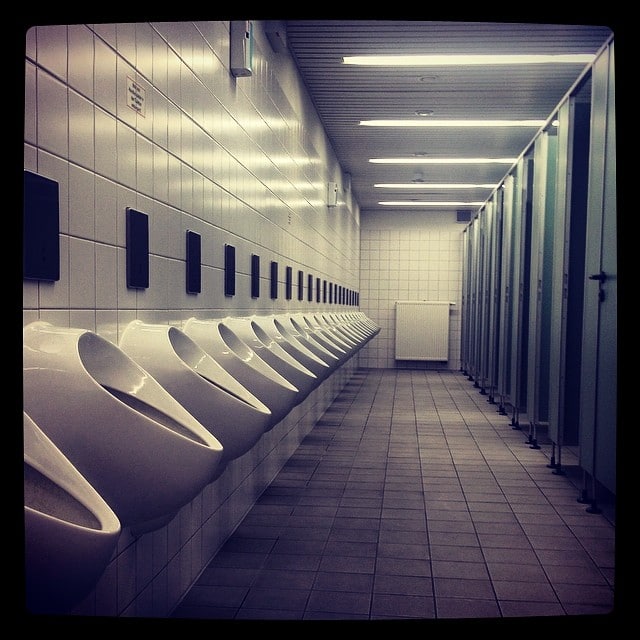 A row of toilets