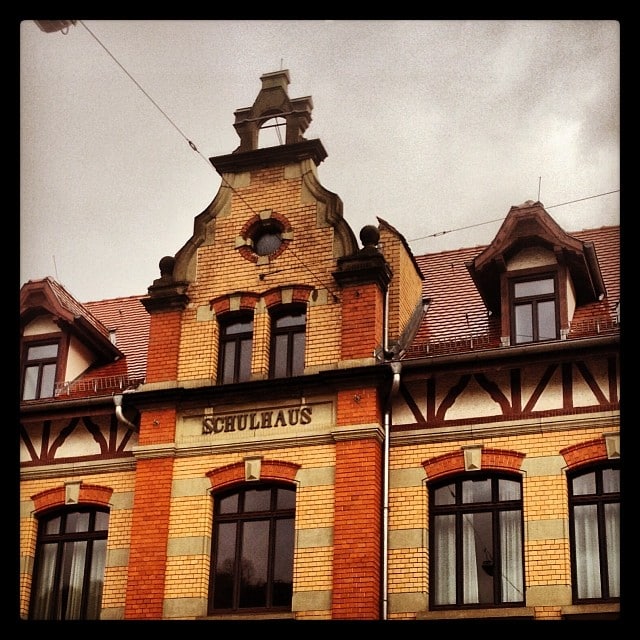 A old brick facade