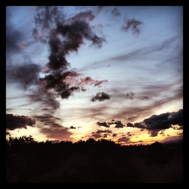 Stripy clouds