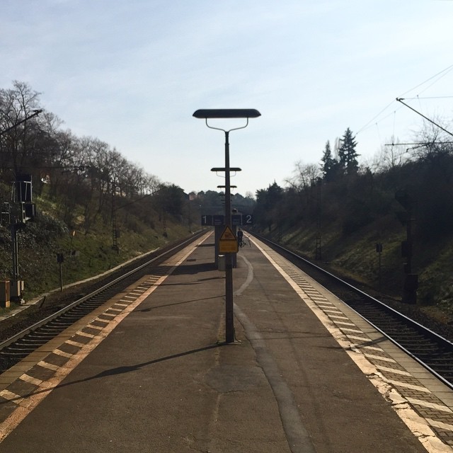 Platform of a small train station