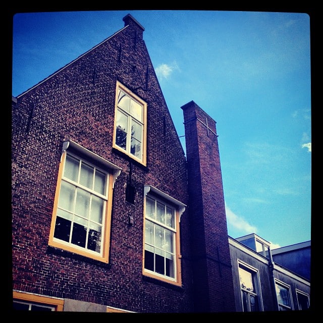 Facade of a red brick building