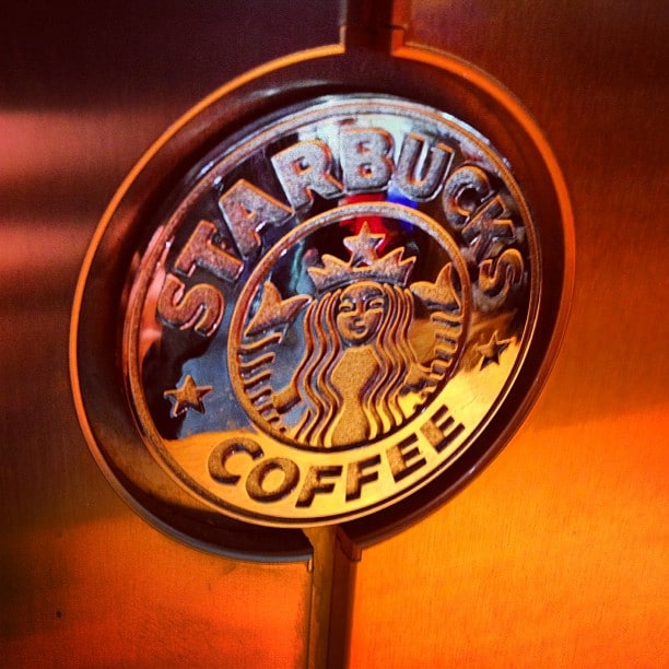 Silver Starbucks Coffee logo