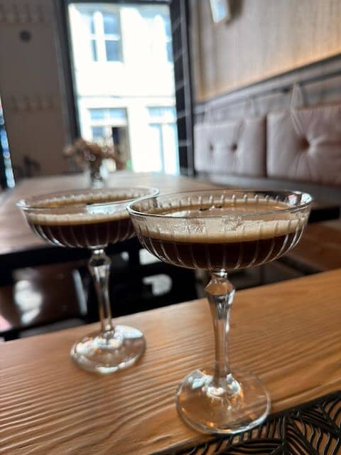Two glasses of Espresso Martini